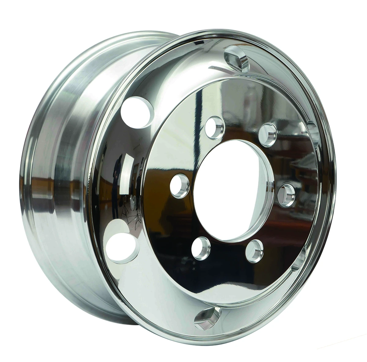 Forged alloy commercial vehicle wheel